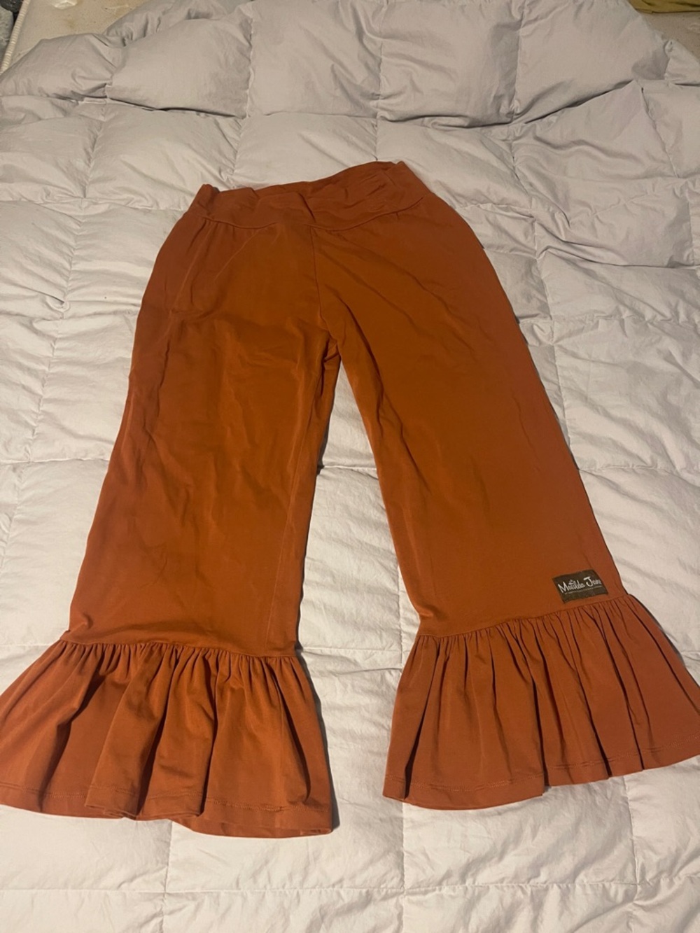 Matilda Jane Rust Ruffle-Hem Pants